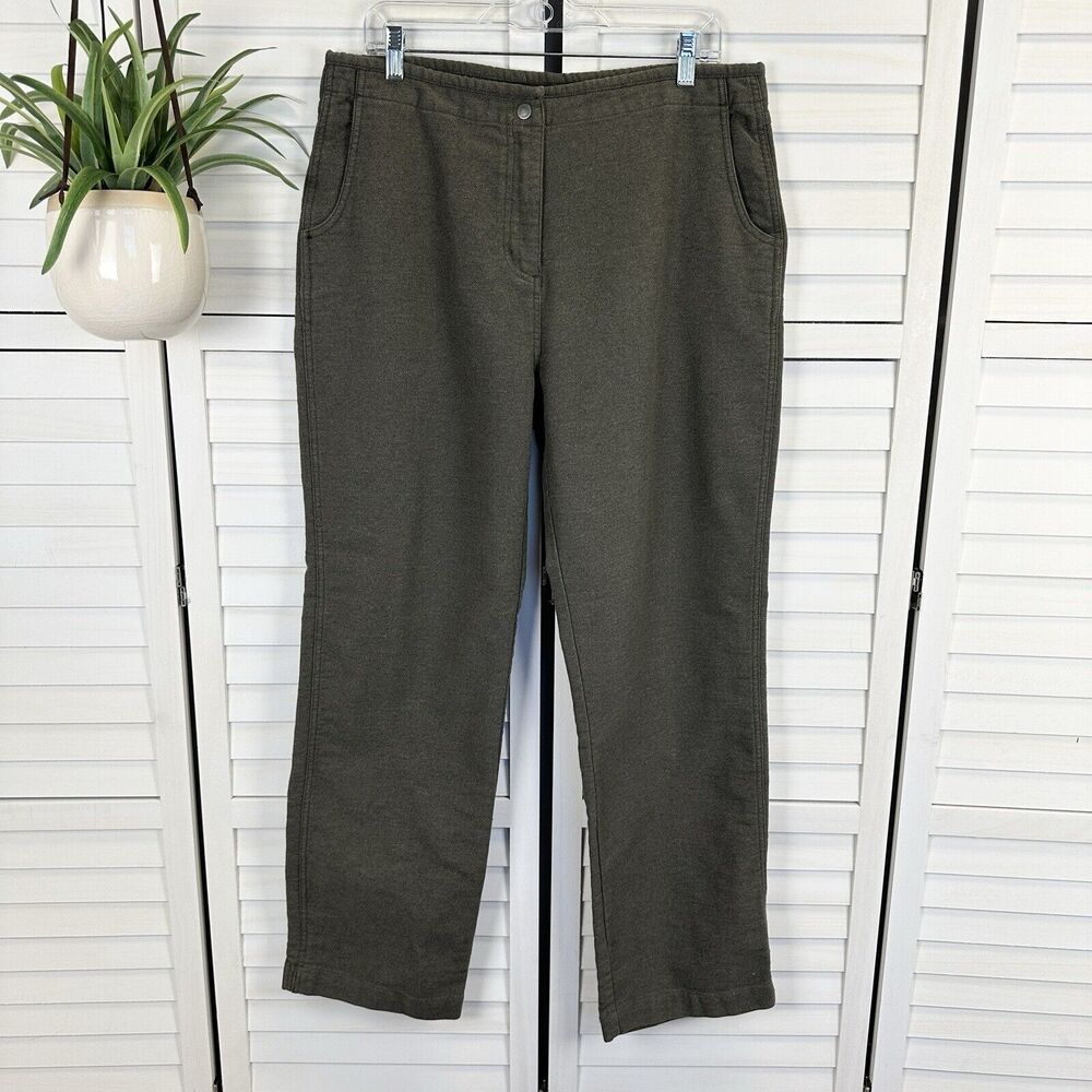 Vintage Woolrich Loden Heather Green Brown Work Chore Pants Outdoor Size 14‎